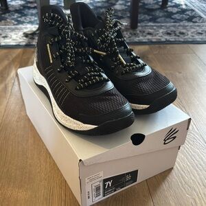 Under Armour Curry Black and Gold Basketball Shoes